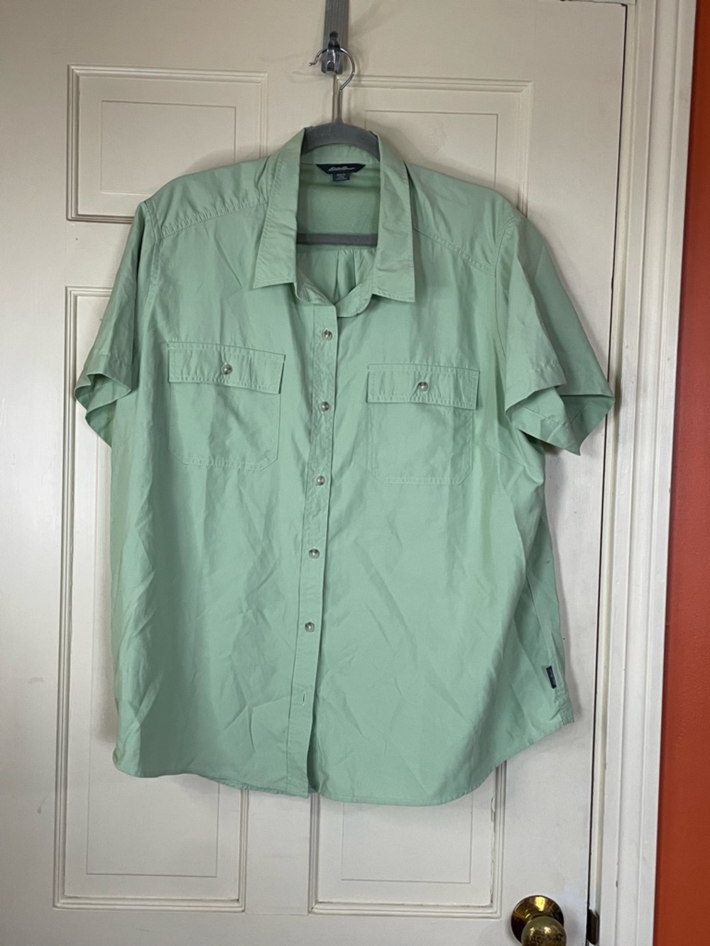 Eddie Bauer Womens XXL Blue Plaid/Green Adventurer Shirt Button Up Dry Lot Of 2 - Picture 8 of 15